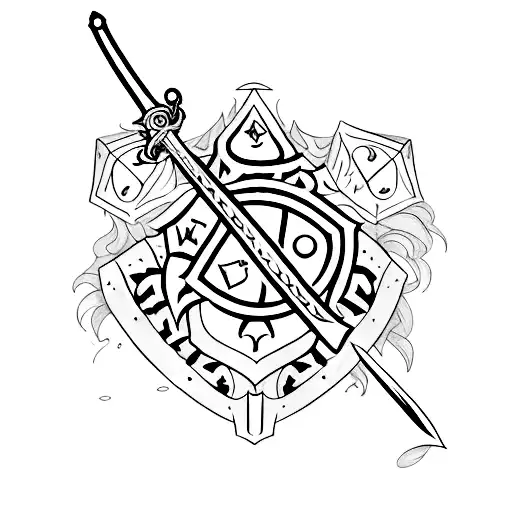 Sword Made Of Dnd Dice