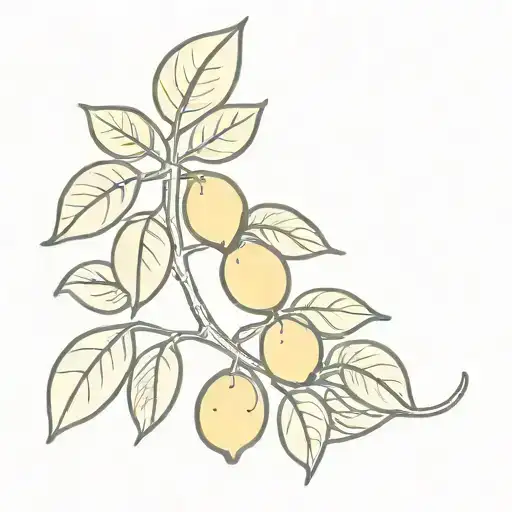 Postage Stamp Lemon Tree Branch