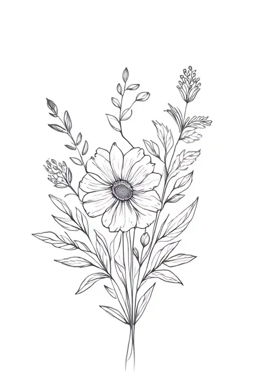 Bouquet Of Birth Flower In January February May June And August