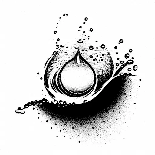 Water Drop Falling On A Stilll Water Body Causing Waves