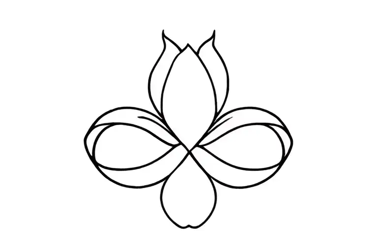 Infinity And Lotus Flower