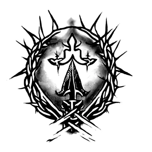 A Knife And Crown Of Thorns