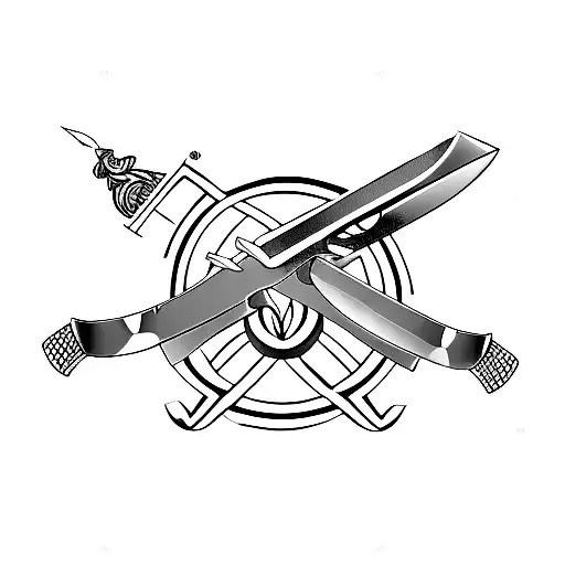 Knife And Peace Symbol