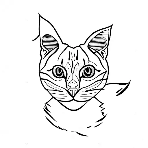 A Black Cat Chasing A White Cat