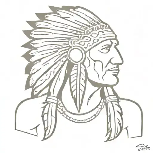 Indian Chief Facing Forward