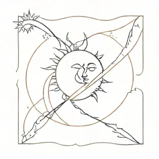 Sun And Moon Merging Together