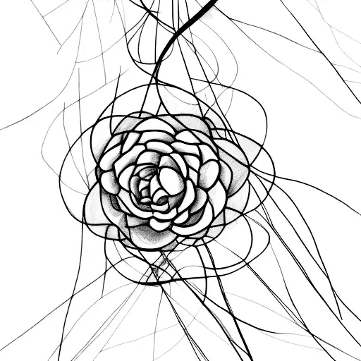 Fashion Sketches Intertwined With Floral Elements