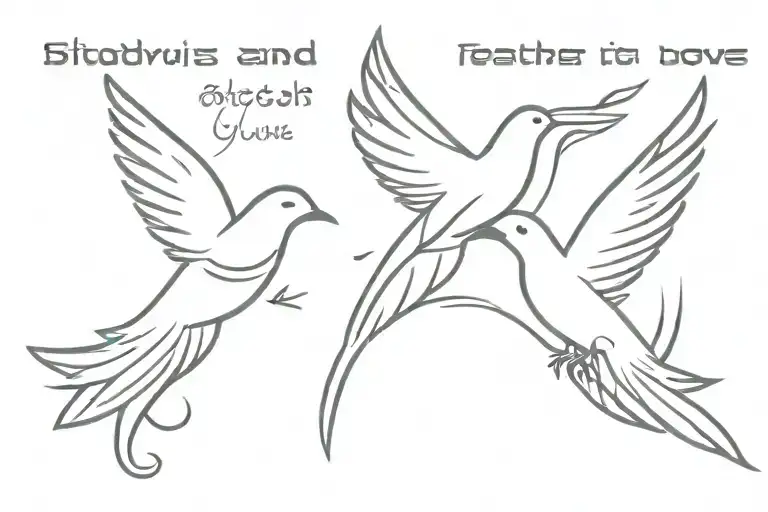 Feather And Dove With Words