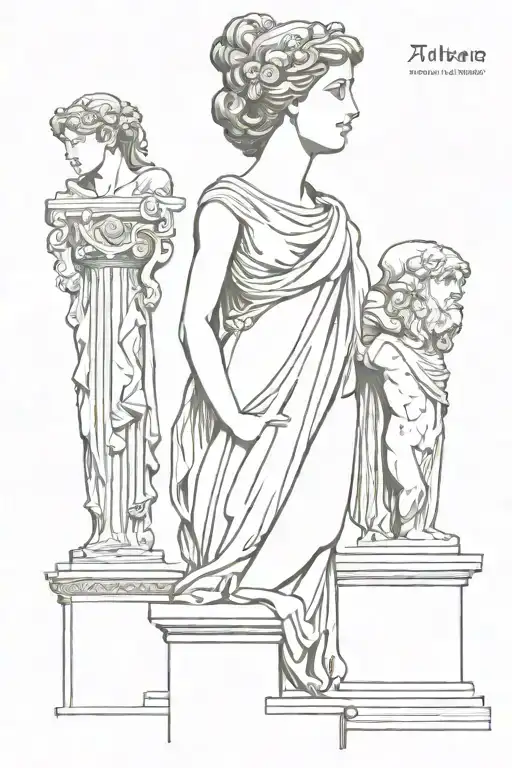 Caryatid Of Athens Statues Missing Sister