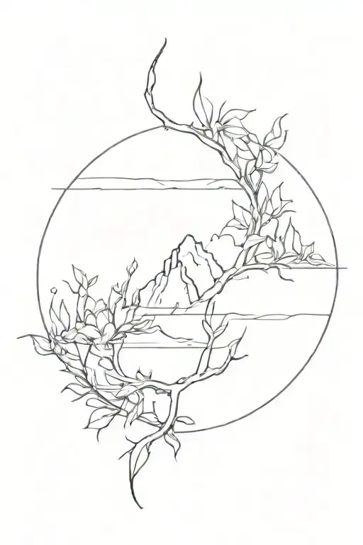 Fine Line Spine Tattoo Design