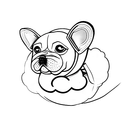 Dog Coming Out Of Cloud