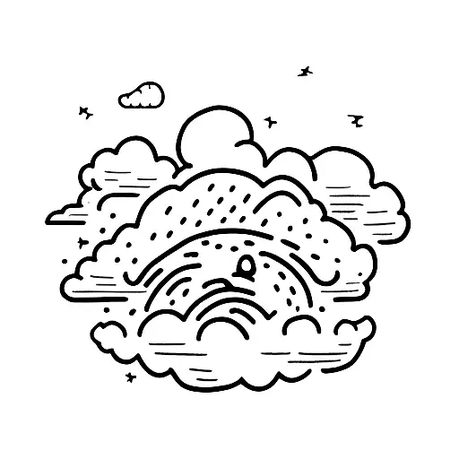 Dog Poking Head Out Of Cloud Cloud