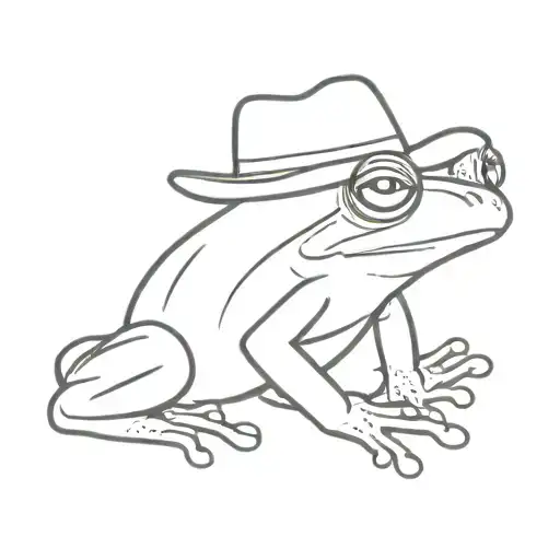 Frog Wearing Cowboy Hat