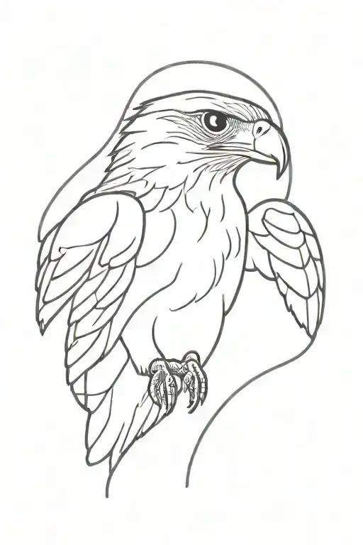 Falcon Perched On Bear Head