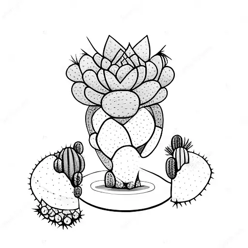 A Beautifully Detailed Cactus Shaped Like A Rhinoceros