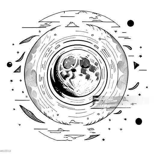 Moon Saturn Fine Line