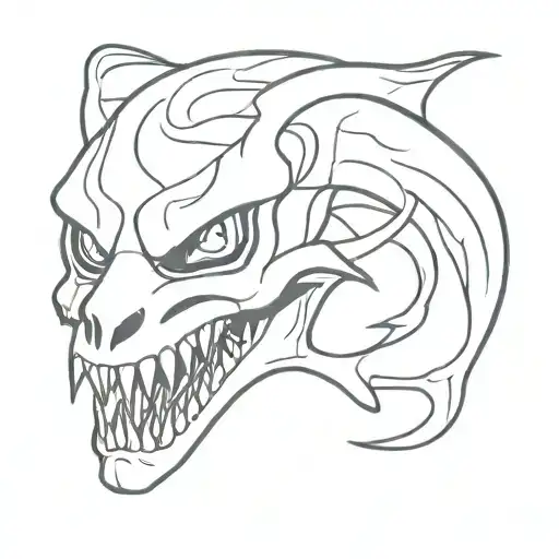 Morphling Dota 2 Skin Shark Skull Wearing