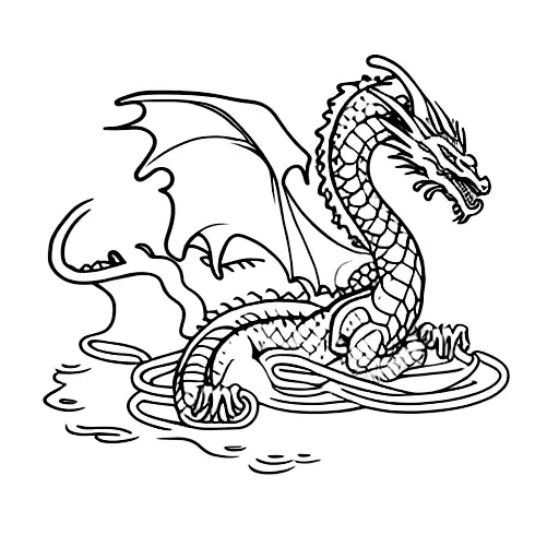 Dragon Eating Spaghetti