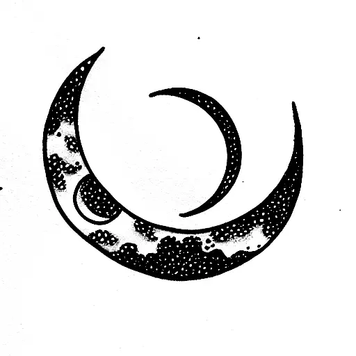 Larkspur With A Crescent Moon