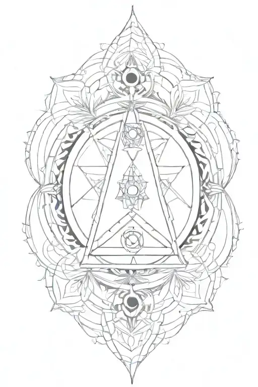 A Detailed And Fine Line Tattoo With The 7 Chakras