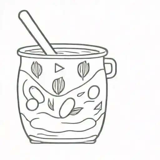 Simple Concept Stone Soup Minimal Line Art