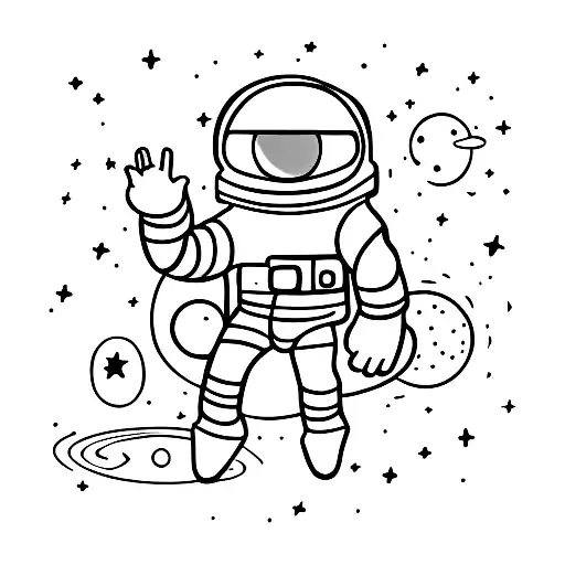 Small Astronaut In A Very Large Galaxy