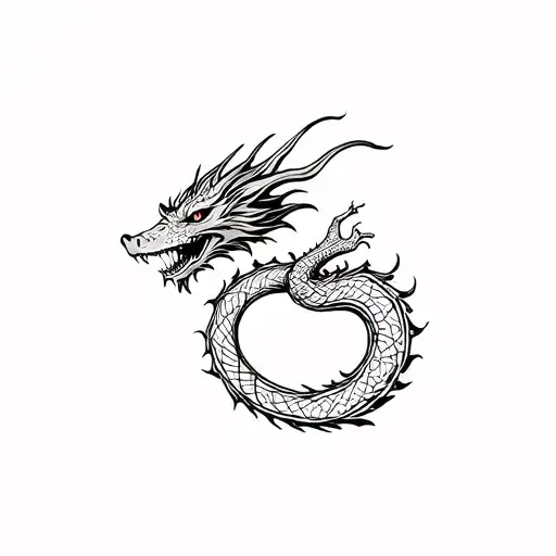 Dragon And Line Patterns