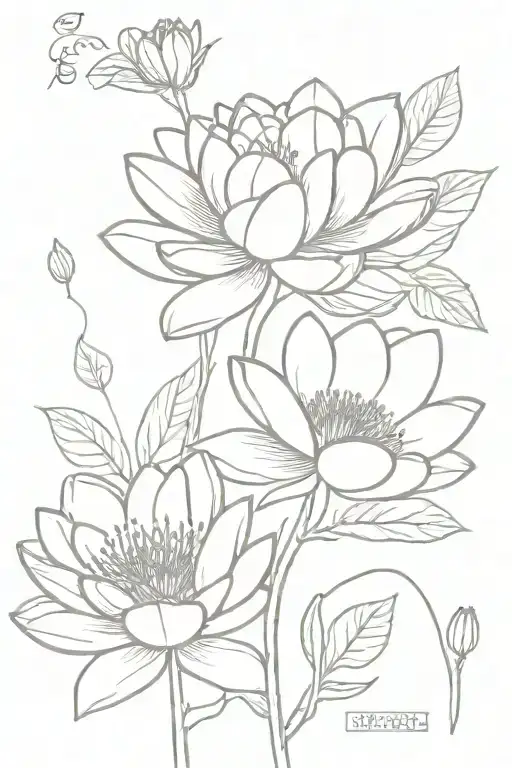 Water Lily And Ivy Plant