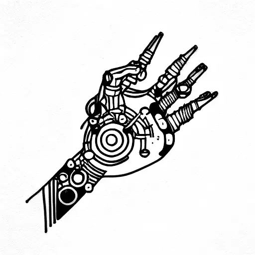 Line Work Cyberpunk Biopunk Chip