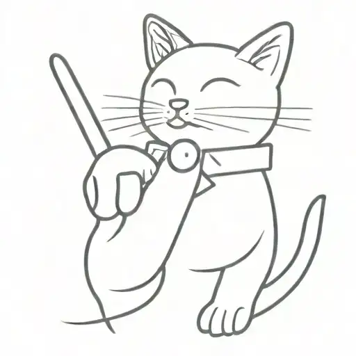 Cat In Uniform Pointing His Finger