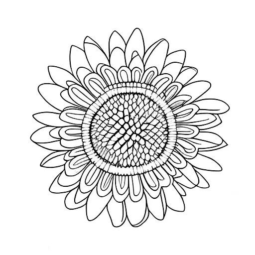 Daisy In The Center Of A Gravel Road