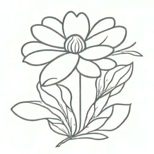 Daisy Petals Forming A Peanut Shape