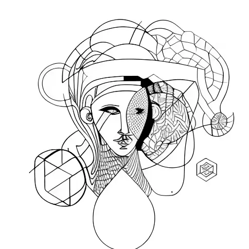 Word Dorokhova With Abstract Image Of A Women