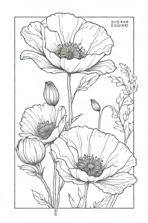 One Fine Line Poppy Flower