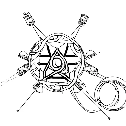 Drone Silhouettes And The Triskelion Symbol