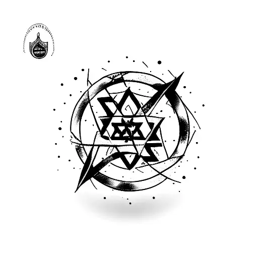 The Symbol Of Israel Is Inside A Circle