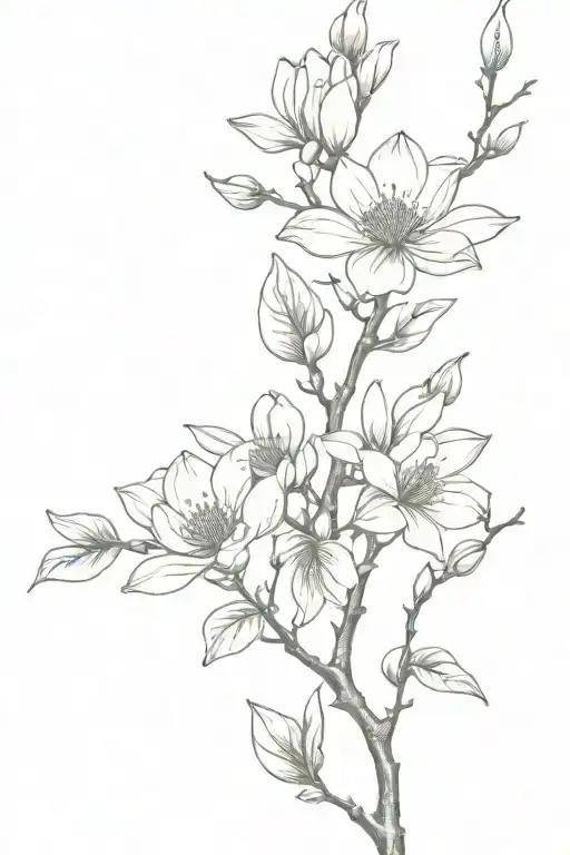 Magnolia Tree Branch Wrapped