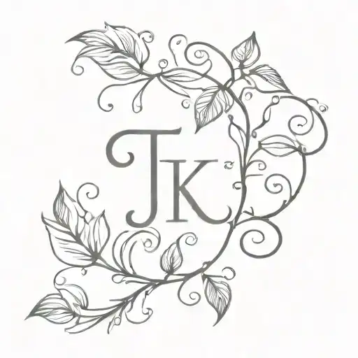 Combined The Letters J A W K Into A Vine