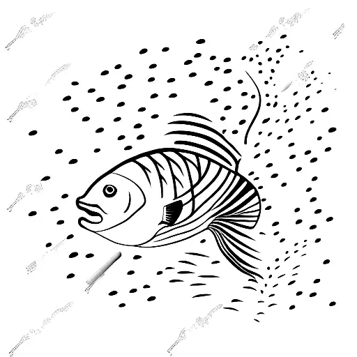 Tropical Fish Smoking A Cigarette