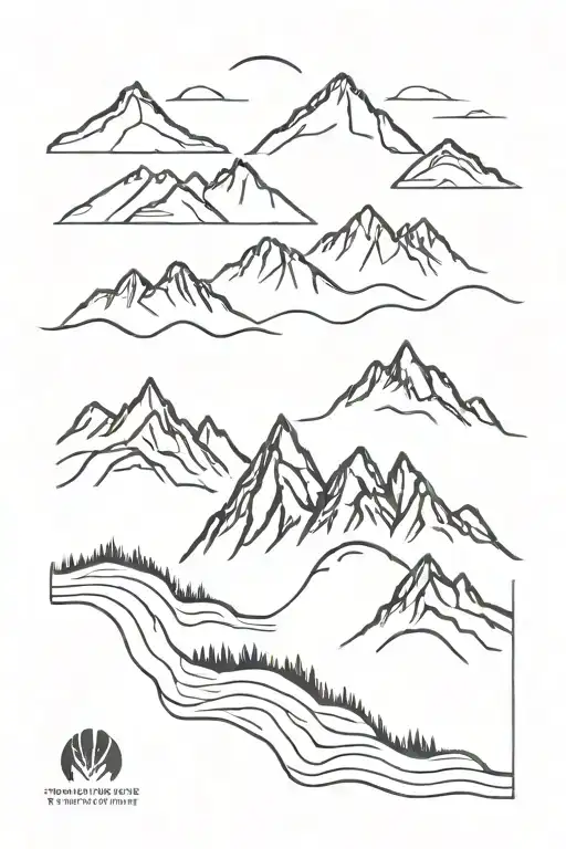 Mountain Range Silhouette