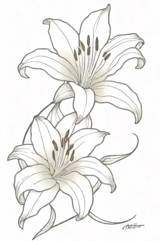 Un Dia A La Vez With A Lily Flower