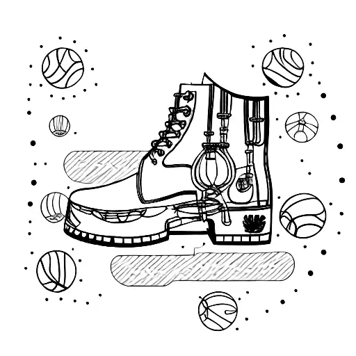 A Basketball Player Wearing Timberland Boots Playing A Guitar Made Of Circuit Boards