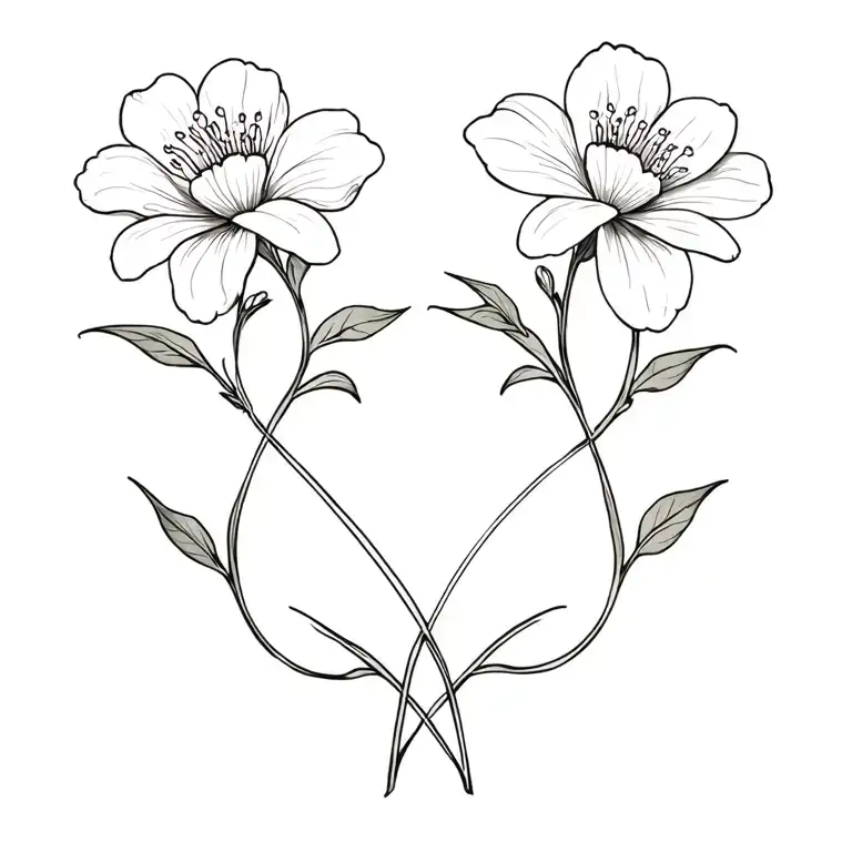 Jasmine Flowers Intertwined