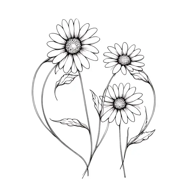 Daisies Flowers Intertwined