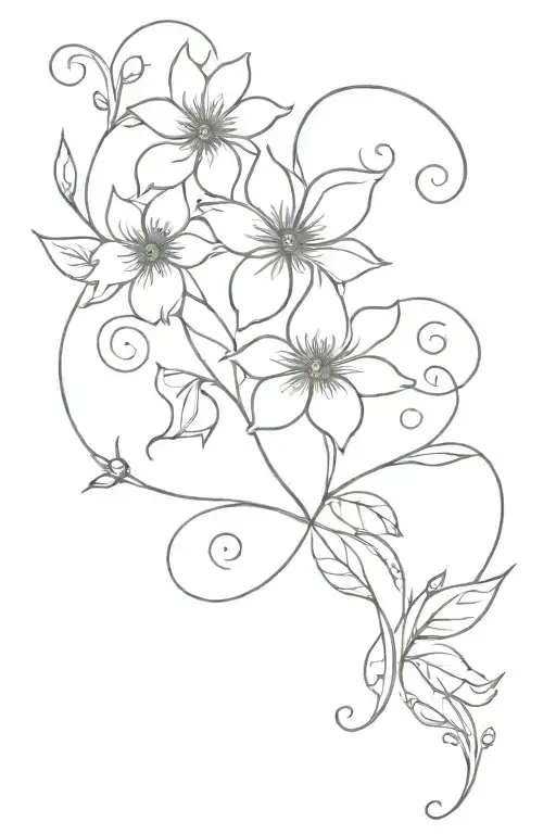 Swirls Floral Flowers