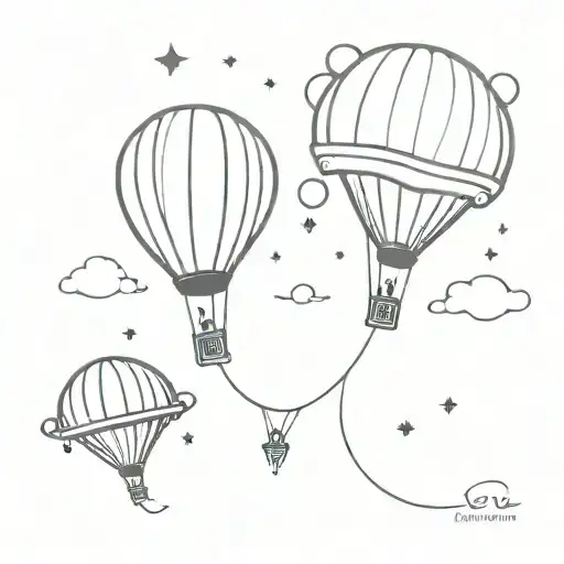 Balloons Lifing A Ufo Into Space