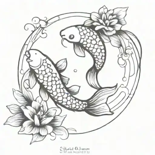 Yin Yang Koi Fish