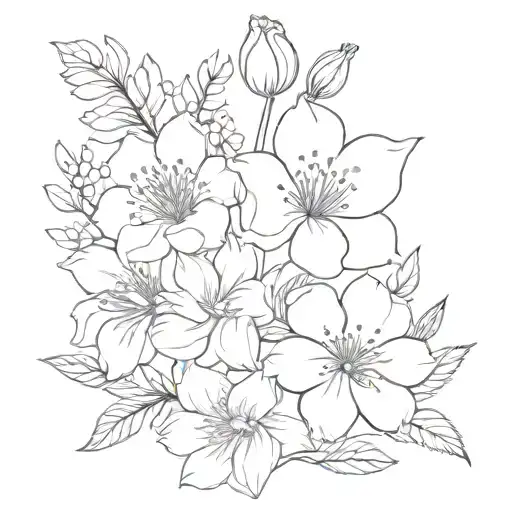 August And May Birth Flower Bouquet