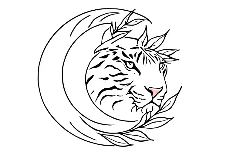 Sun And Moon Leaf Tiger Head