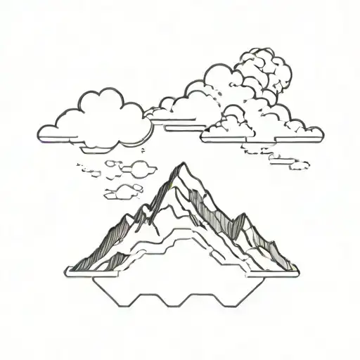 A Montain With Cloud In A Jigsaw Piece Puzzle